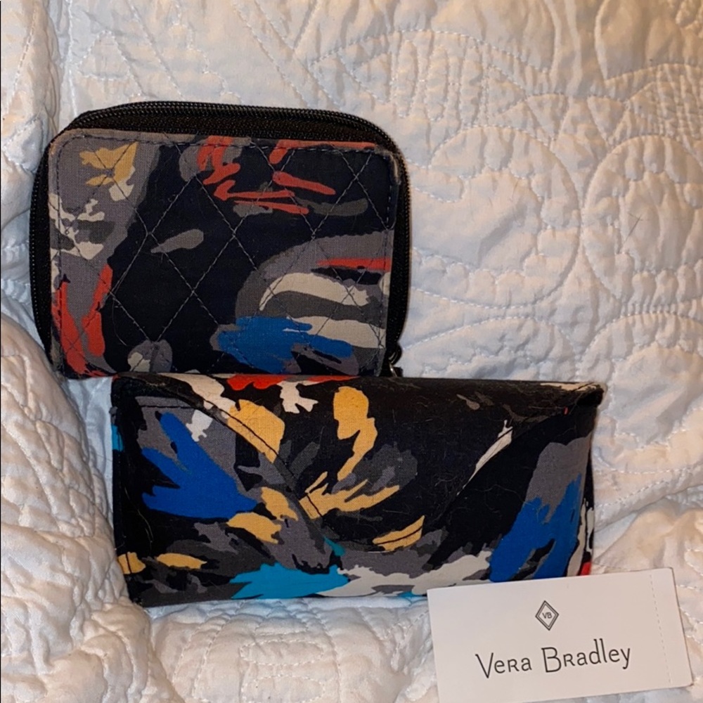 !Authentic! VeraBradley Wallet+SunglassCase